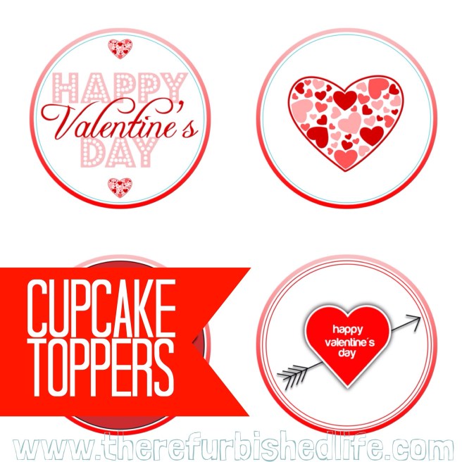 valentine's day cupcake toppers