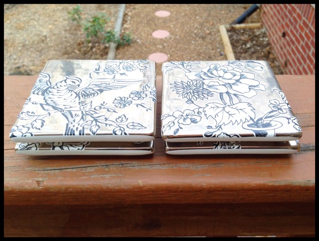 mercury glass coasters