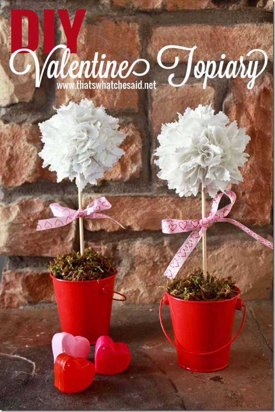 diy valentine topiary