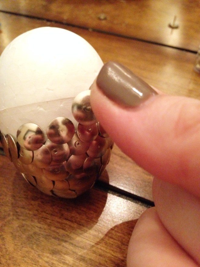 diy metallic easter eggs