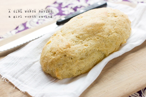 A girl worth saving garlic bread