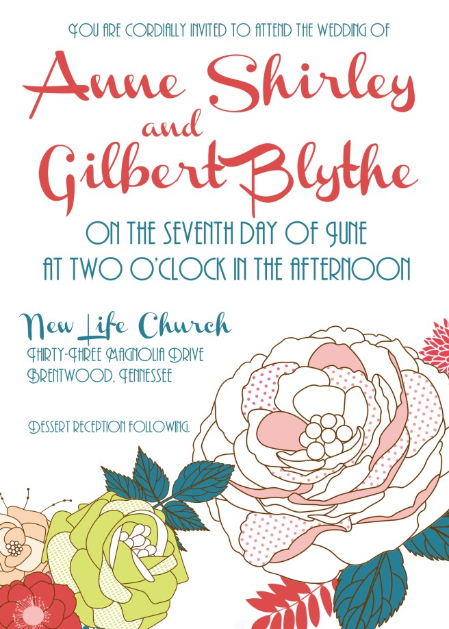 Wedding Invitation_bright floral