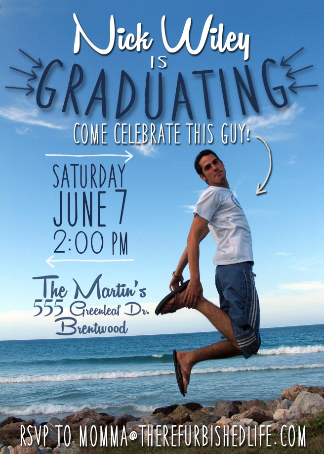 graduation invitation arrow